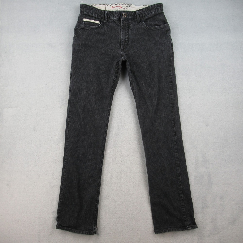 Vans Mens Customade For You Black Straight Leg Skater Jeans 32x32